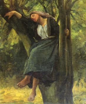 Jules Breton : Asleep In The Woods